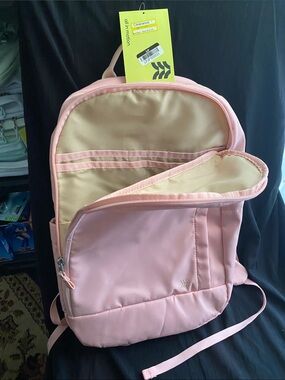all in motion Light Pink Backpack with Cream Interior